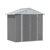 Outdoor Metal Storage Shed with Lockable Double Swing Doors