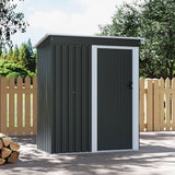 5 x 3 FT Outdoor Metal Storage Shed with Lockable Door for Garden (Ver. 2)