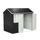 8.3 x 5.4ft Metal Apex Roof Garden Shed Outdoor Storage House