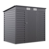 Outdoor Galvanized Steel Storage Shed with Dual Doors