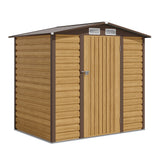 Outdoor Galvanized Steel Tawny Storage Shed