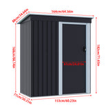 5 x 3 FT Outdoor Metal Storage Shed with Lockable Door for Garden (Ver. 2)