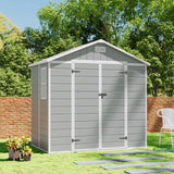 8x4ft Apex Roof Garden PP Tool Shed Outdoor Patio Storage House