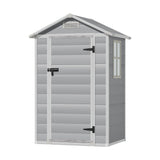 Garden Sanctuary Garden Plastic Storage Shed with Lockable Hinged Door