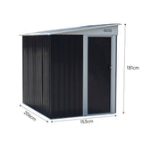 5X7FT Sliding Door Pent Roof Garden Tool Shed Outdoor Patio Storage House