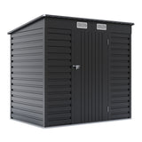 Outdoor Galvanized Steel Storage Shed with Dual Doors