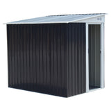 5X7FT Sliding Door Pent Roof Garden Tool Shed Outdoor Patio Storage House