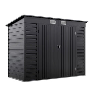 Outdoor Galvanized Steel Storage Shed with Dual Doors, PM1609PM1610