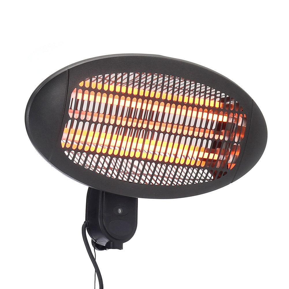 Set of 2 Outdoor Wall Mount Metal Electric Patio Heater