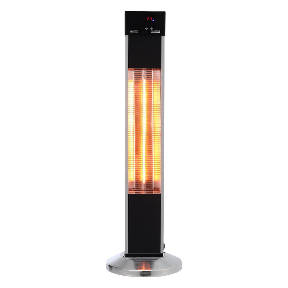Freestanding Fast-heat Aluminium Portable Electric Patio Heater with Remote Control